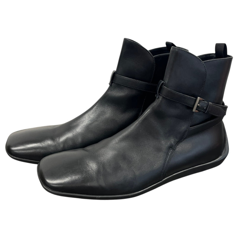 Men's Buckle Ankle Boots Black Size UK 9 / EU 43