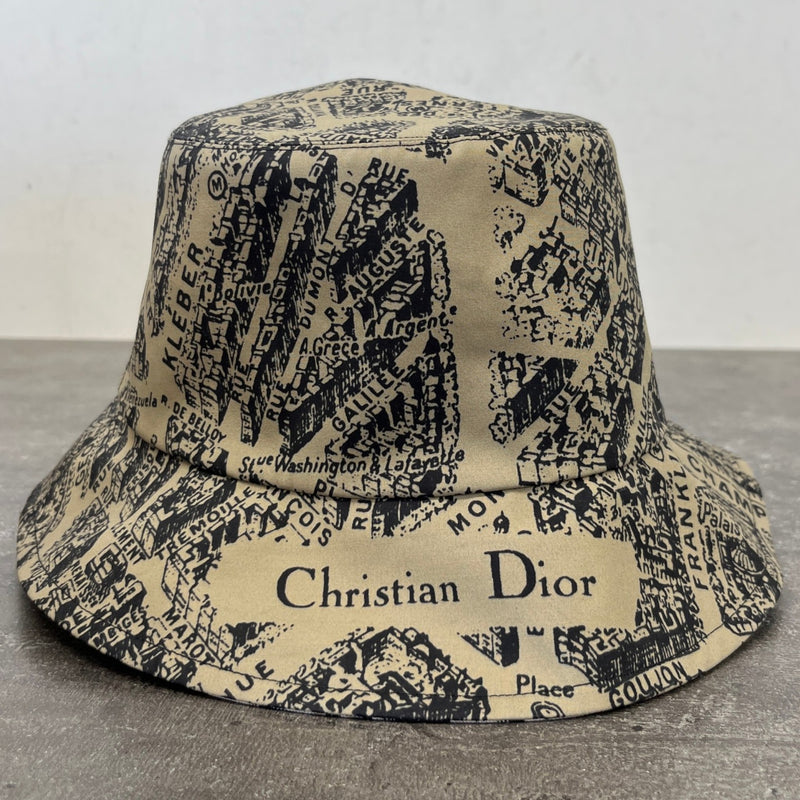 Women's Reversible Teddy-D Oblique Bucket Hat Beige
