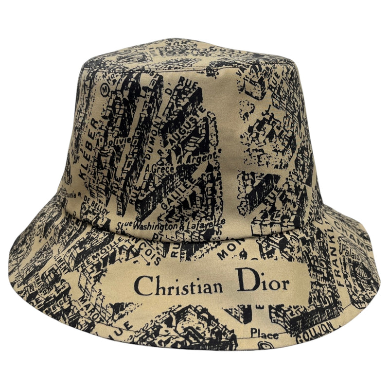 Women's Reversible Teddy-D Oblique Bucket Hat Beige