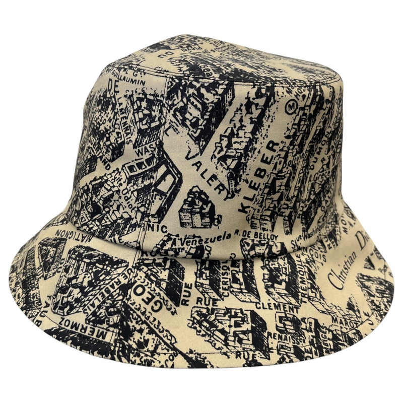 Women's Reversible Teddy-D Oblique Bucket Hat Beige
