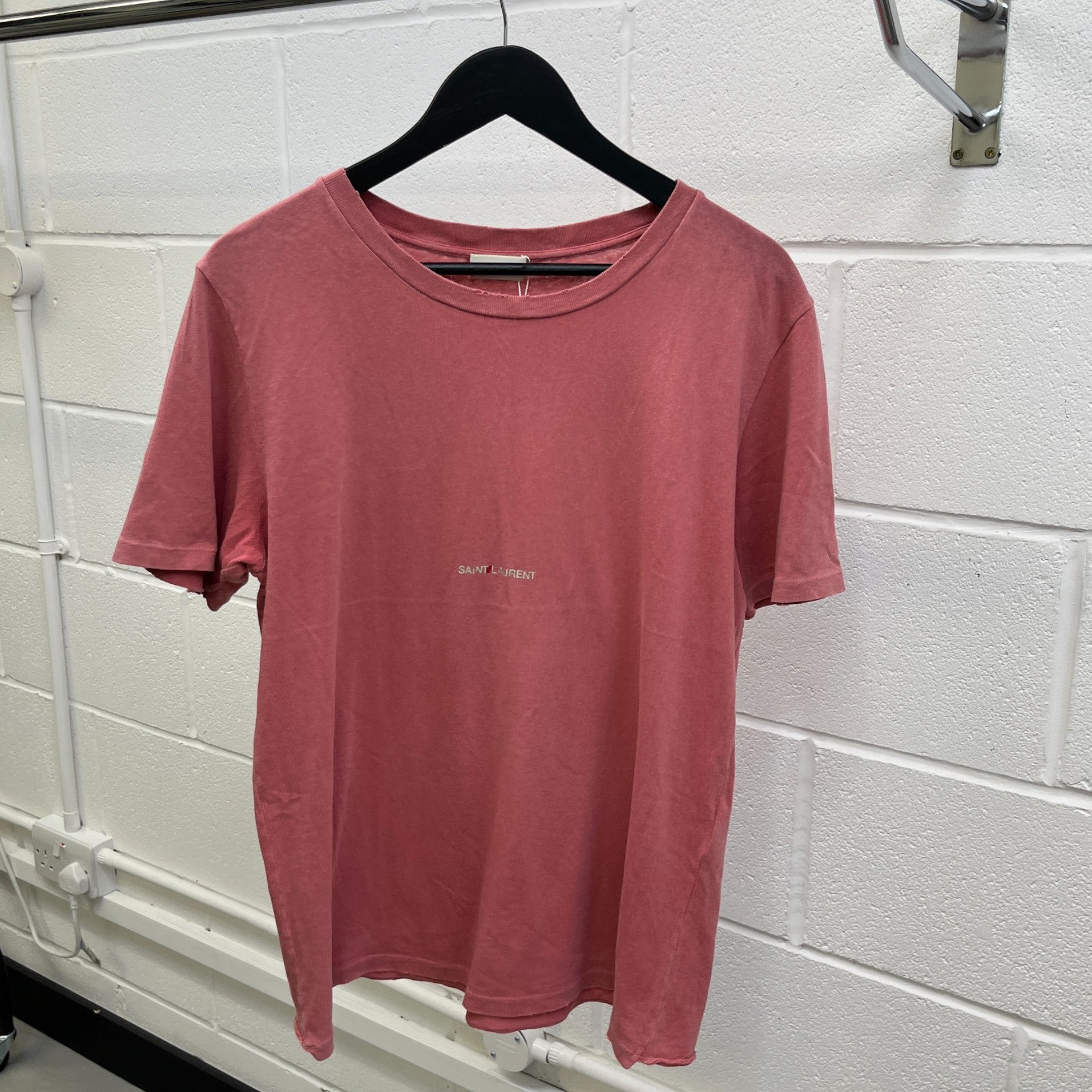 Clothing Saint Laurent Pink T Shirt Saint Laurent Pink Oversized