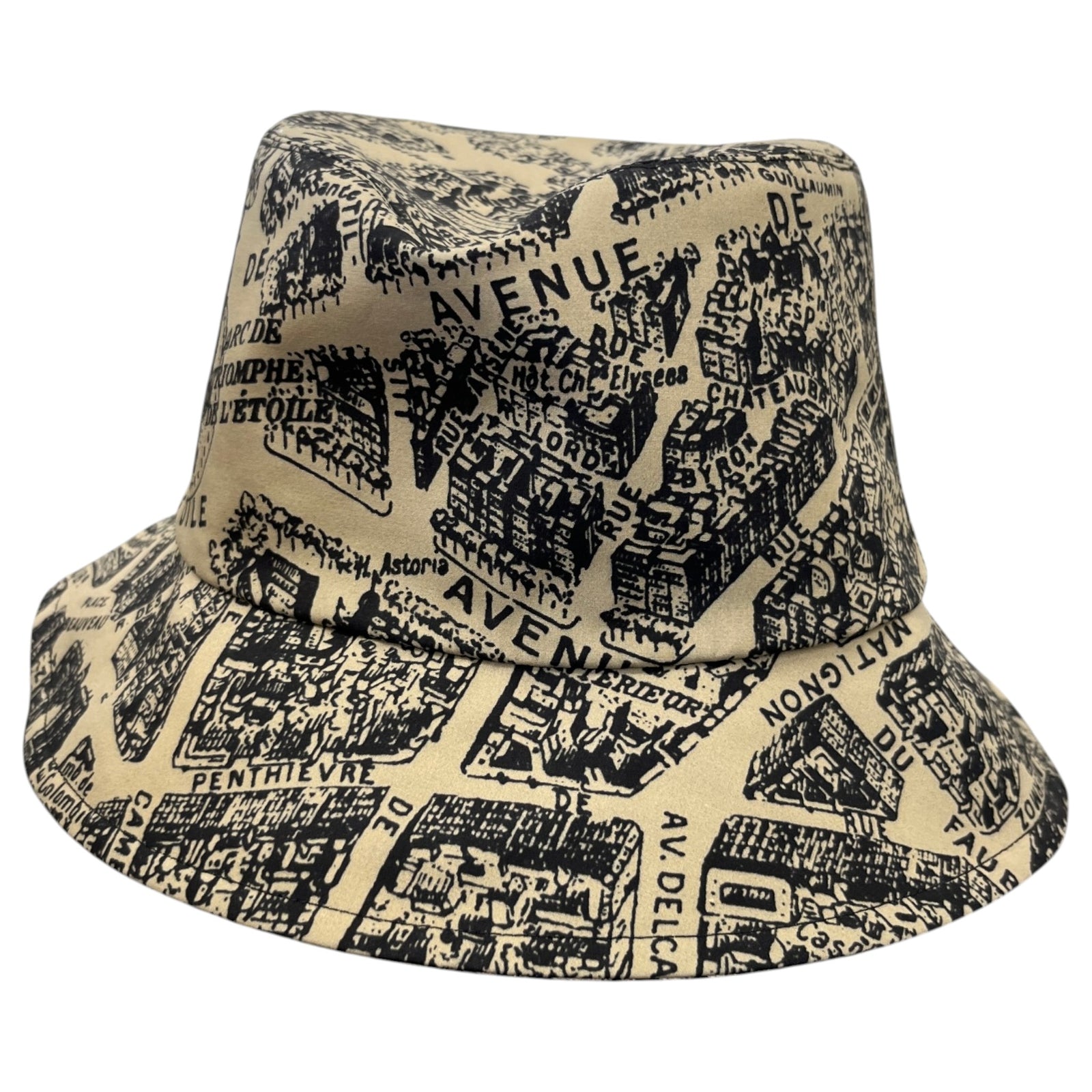 Women's Reversible Teddy-D Oblique Bucket Hat Beige - Photo 4