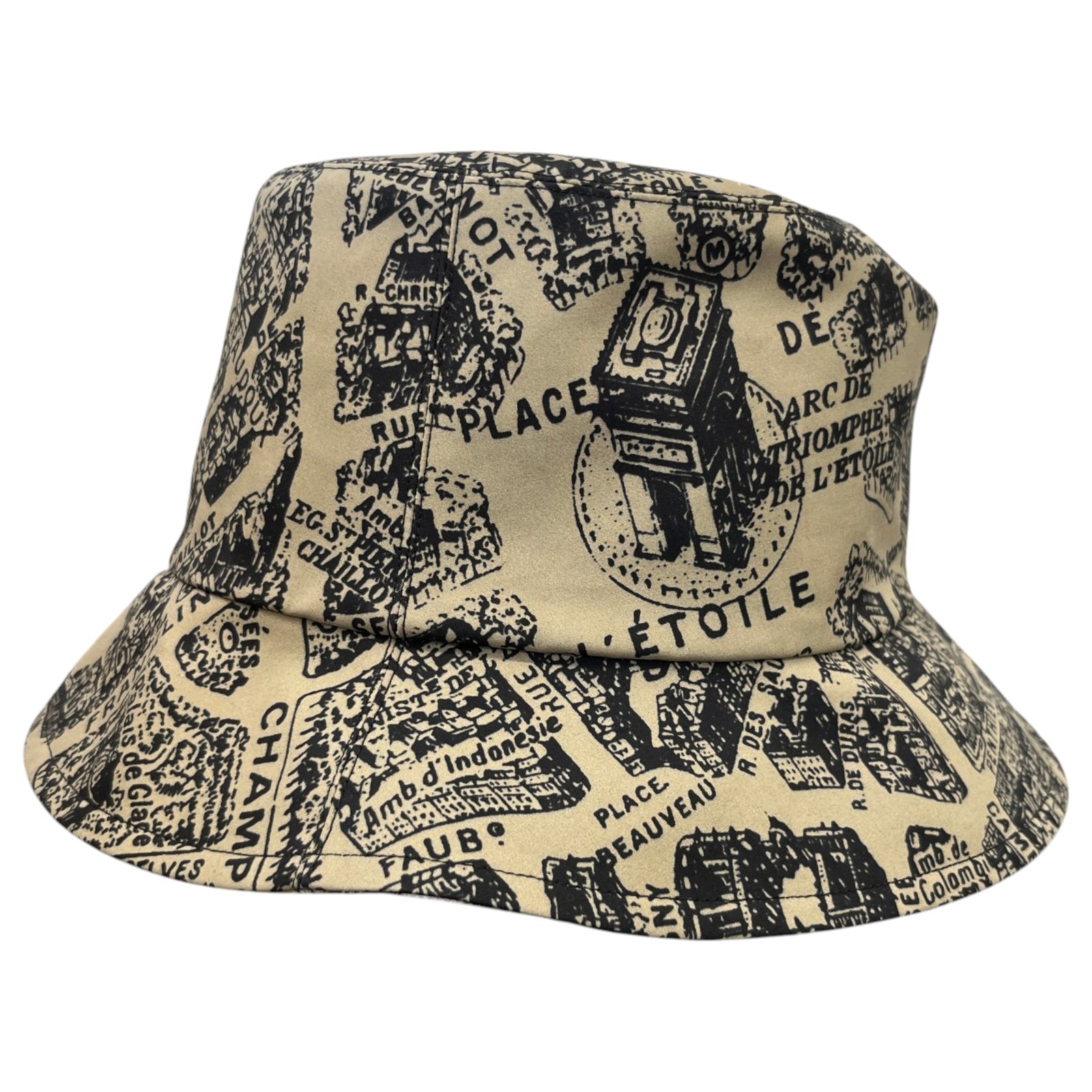 Women's Reversible Teddy-D Oblique Bucket Hat Beige - Photo 6