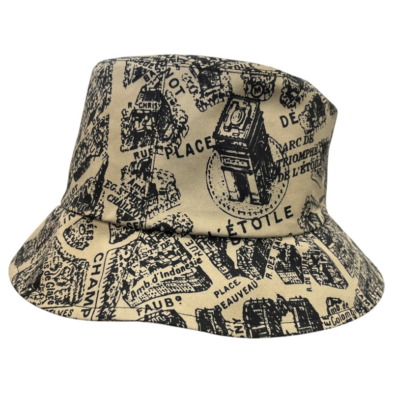Women's Reversible Teddy-D Oblique Bucket Hat Beige