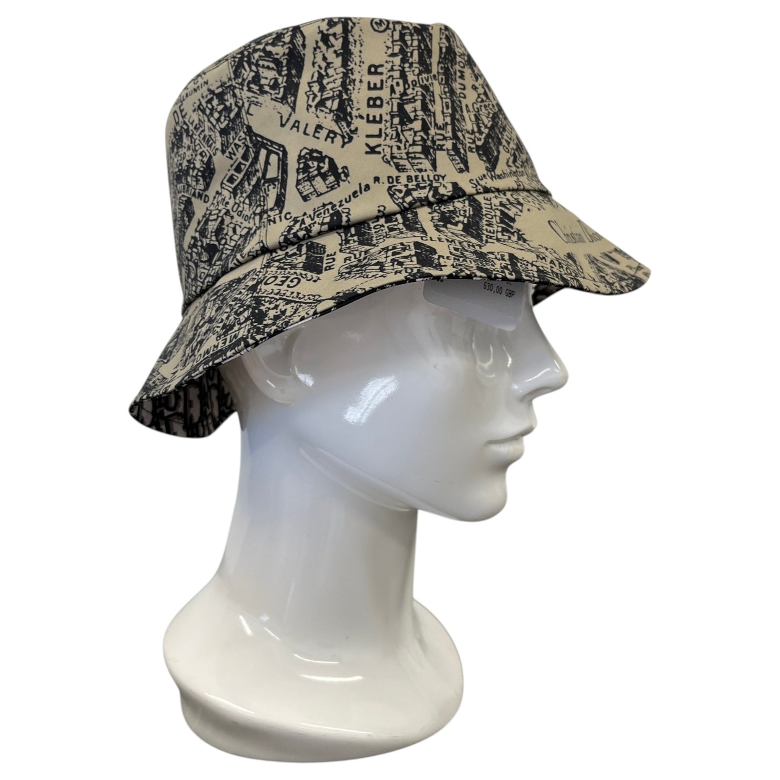 Women's Reversible Teddy-D Oblique Bucket Hat Beige - Photo 3