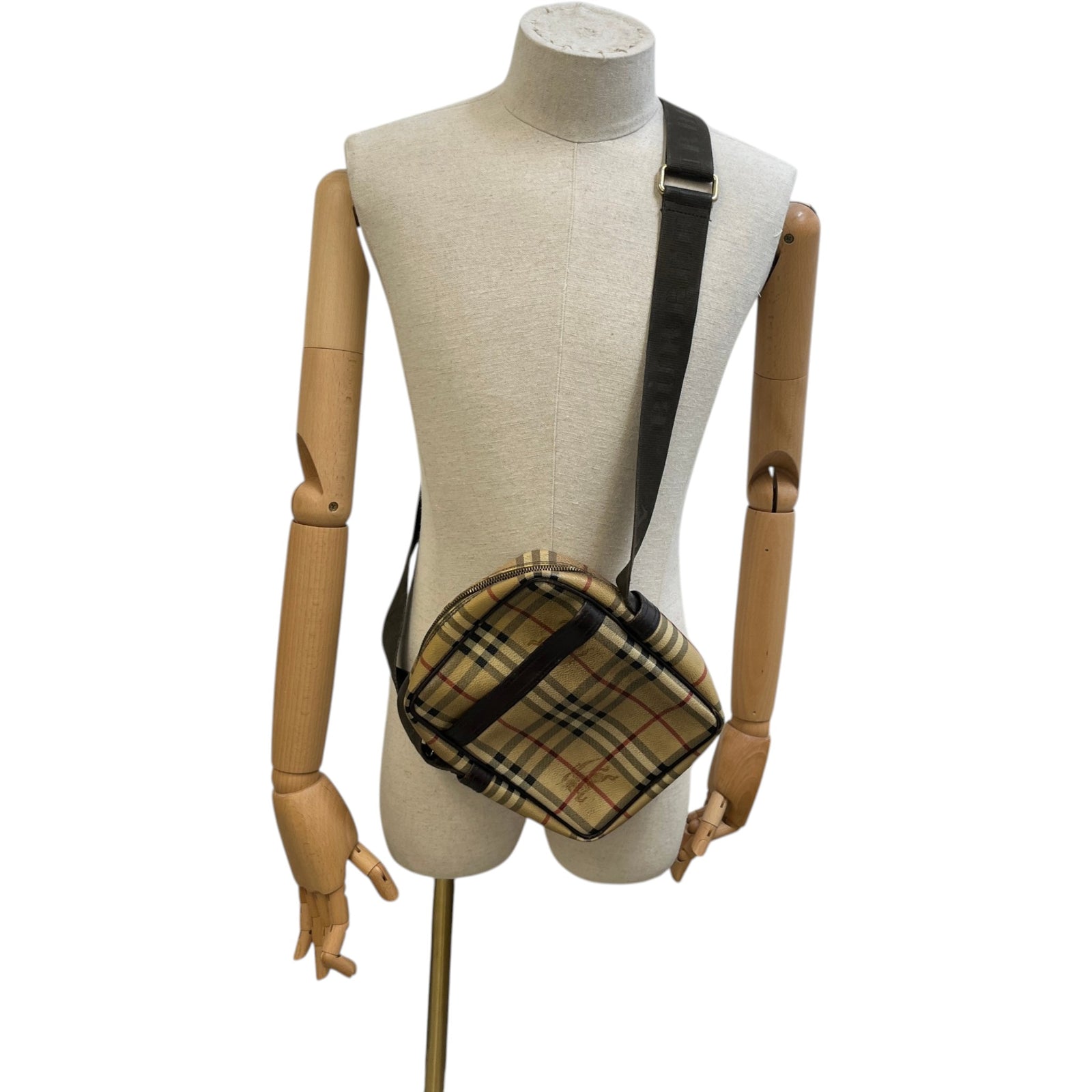 Men's Nova Check Crossbody Bag Brown - Photo 2