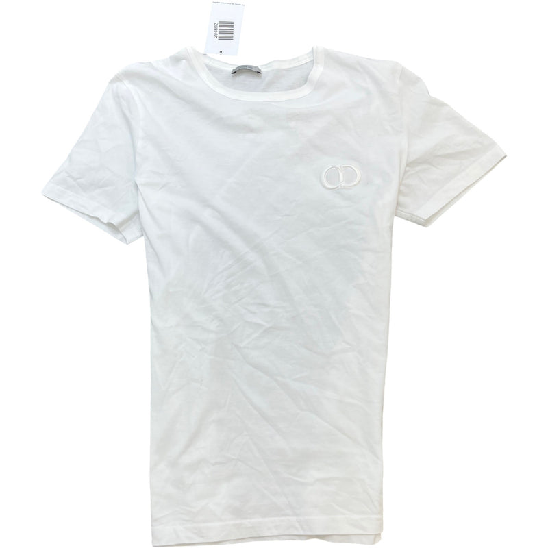 Men's CD Icon Embroidery T-Shirt White Size M