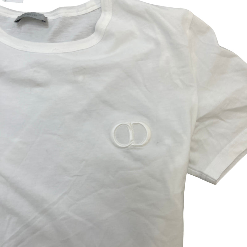 Men's CD Icon Embroidery T-Shirt White Size M
