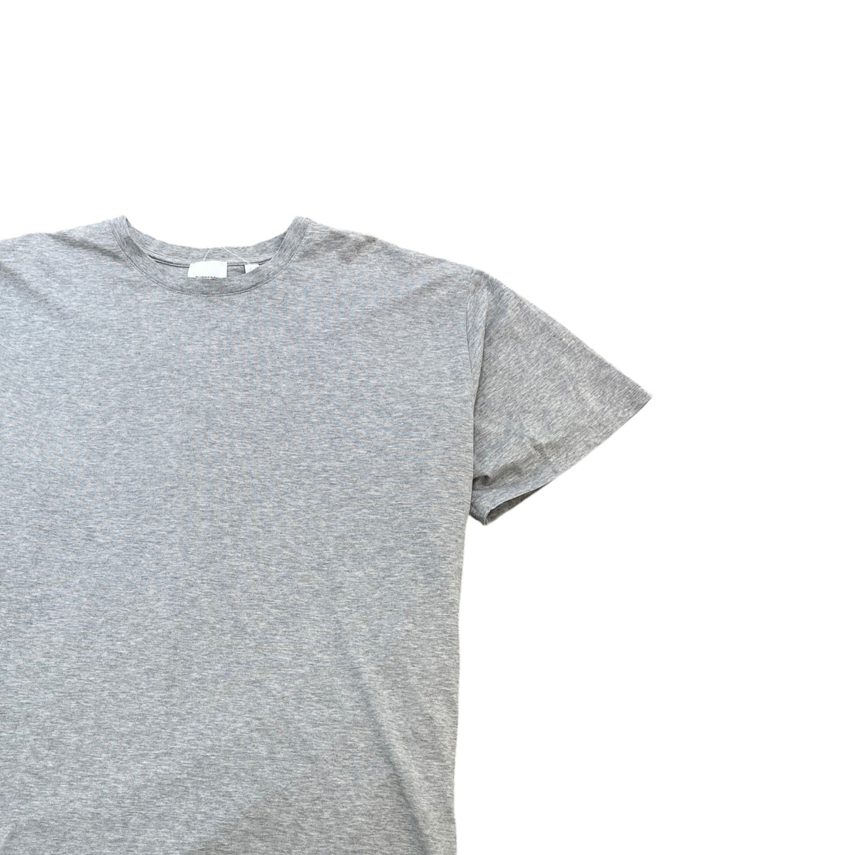 Men's Check Panel Oversized T-Shirt Grey Size M - Photo 3