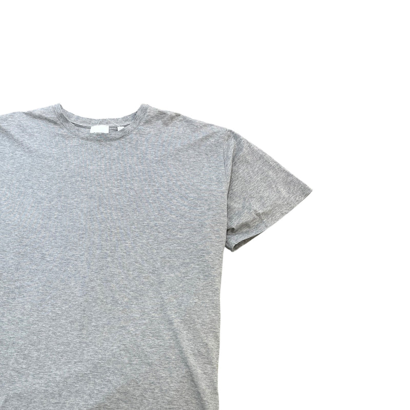 Men's Check Panel Oversized T-Shirt Grey Size M