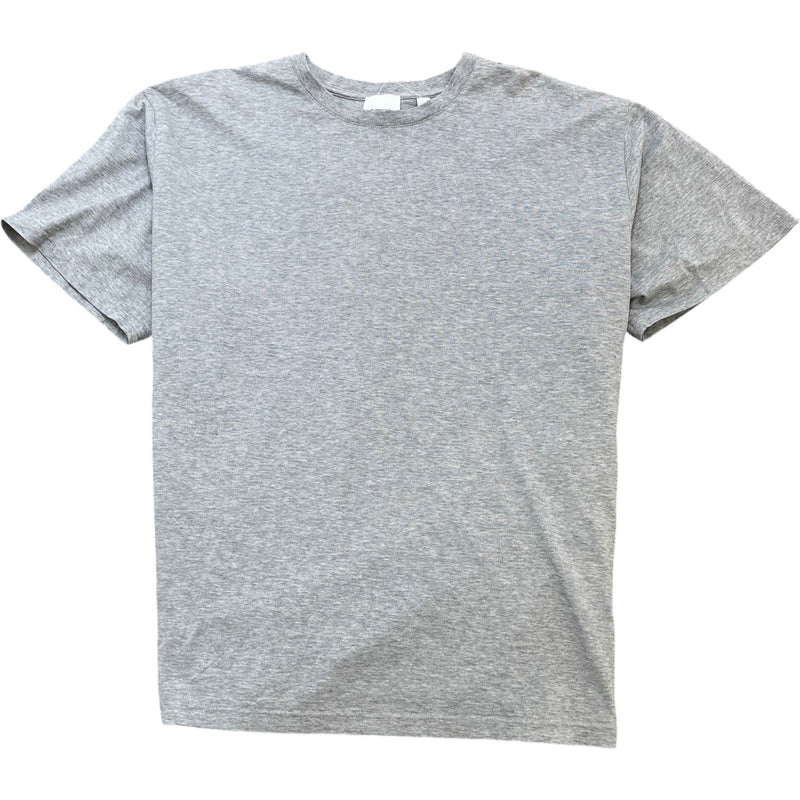 Men's Check Panel Oversized T-Shirt Grey Size M