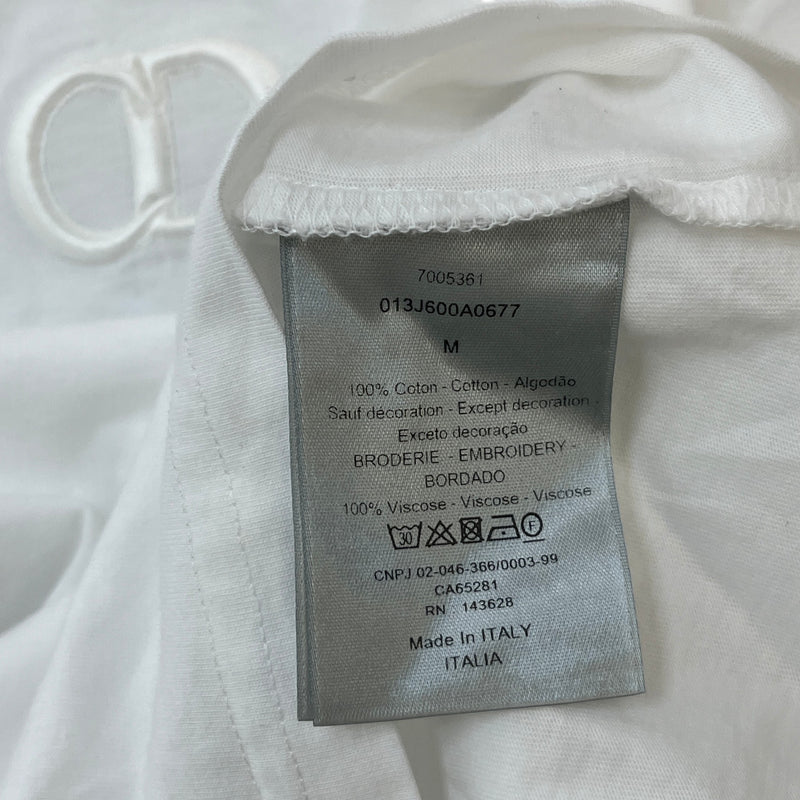 Men's CD Icon Embroidery T-Shirt White Size M