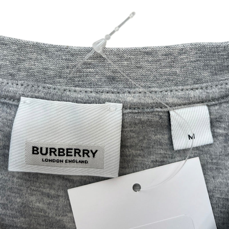 Men's Check Panel Oversized T-Shirt Grey Size M
