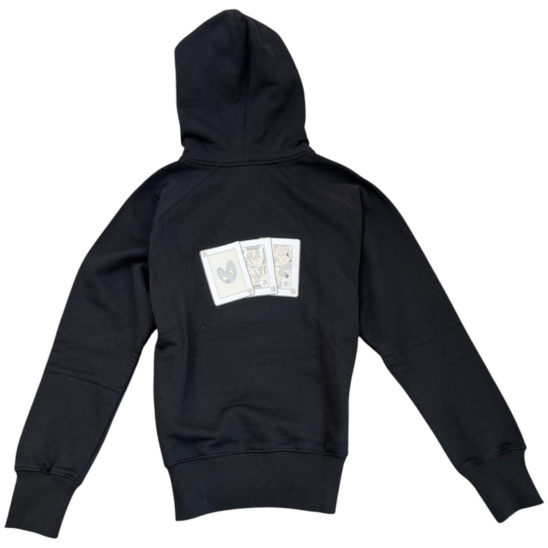 Men's Kenny Scharf Playing Cards Hoodie Black Size XXS