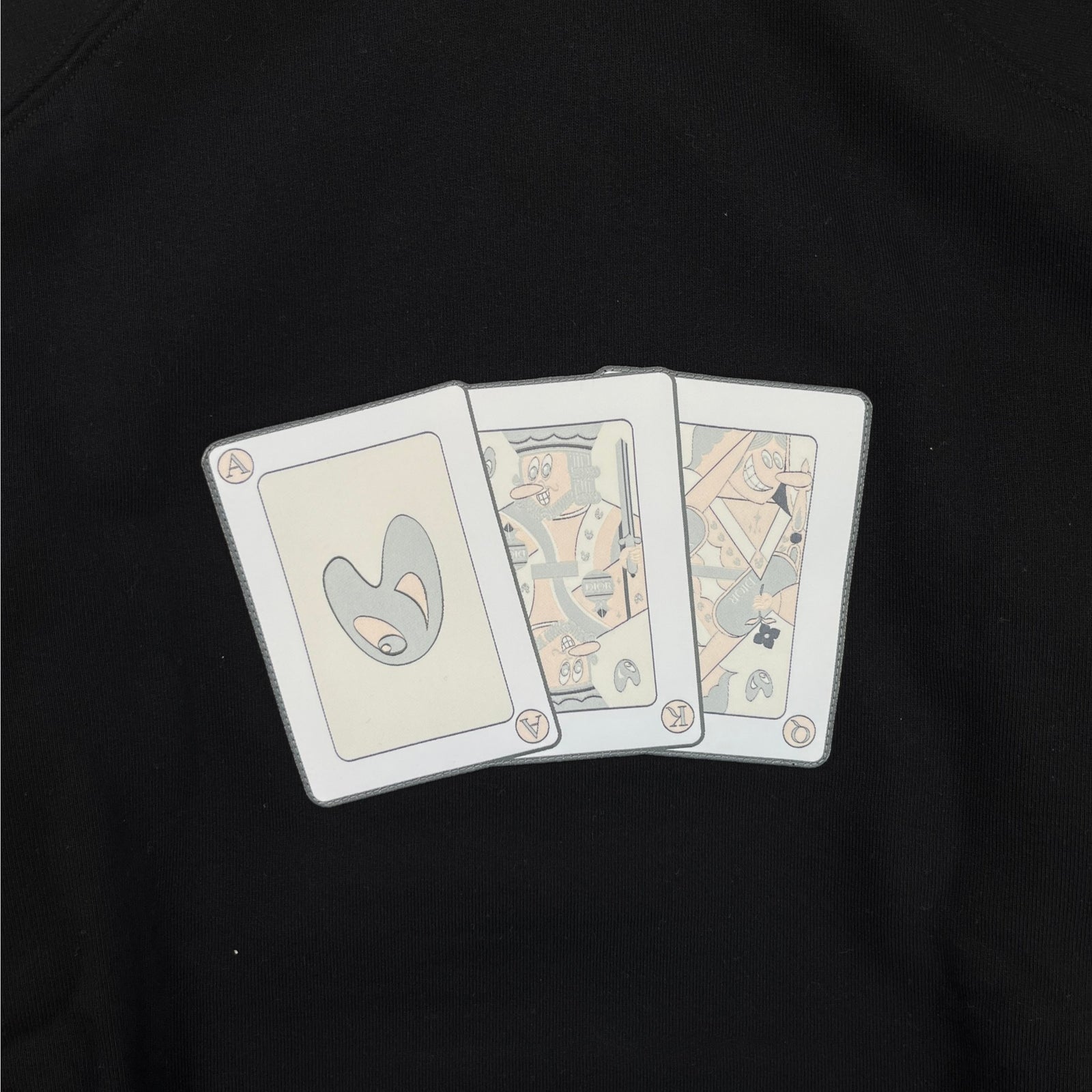 Men's Kenny Scharf Playing Cards Hoodie Black Size XXS - Photo 7
