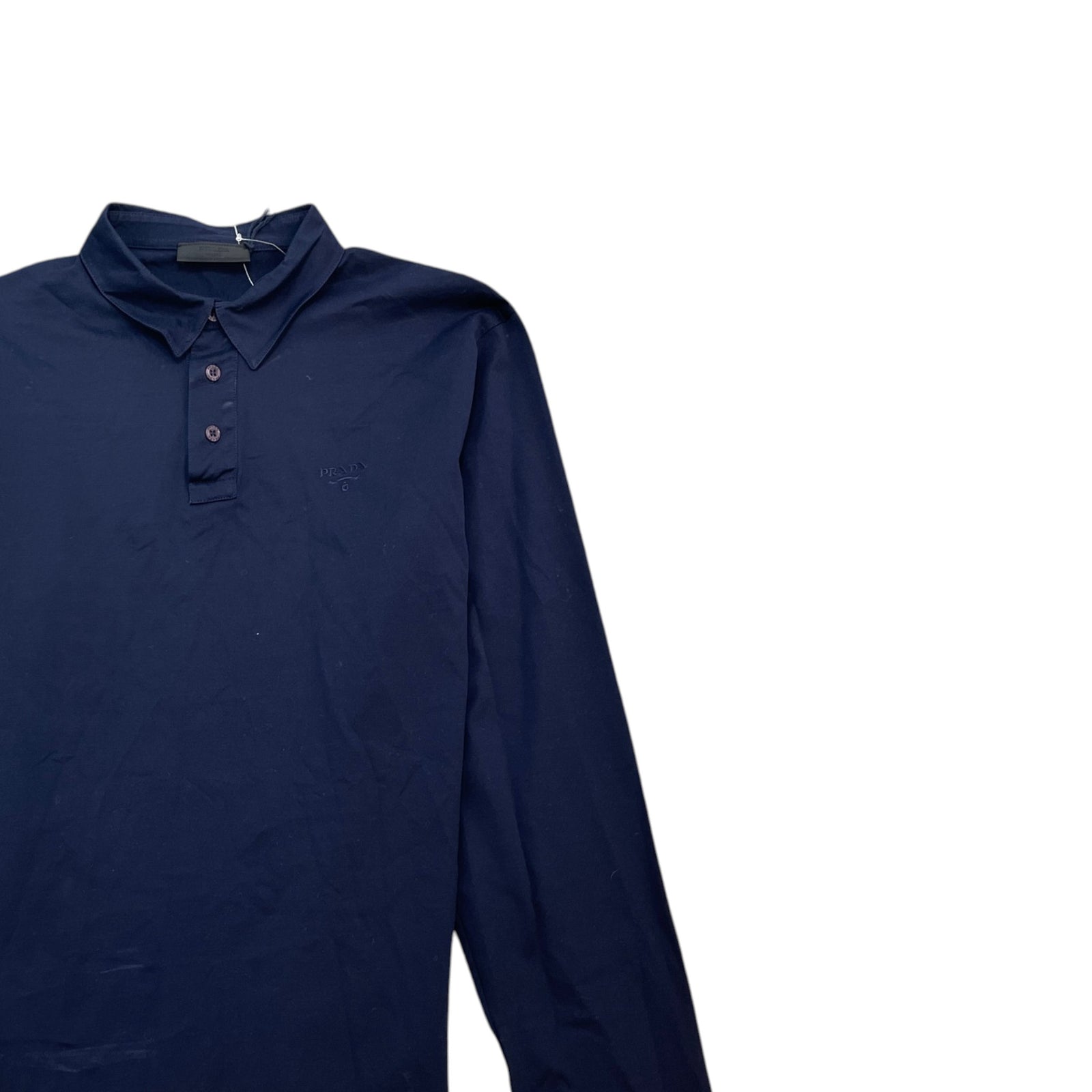 Men's Embroidered Logo Polo Shirt Navy Size L - Photo 3