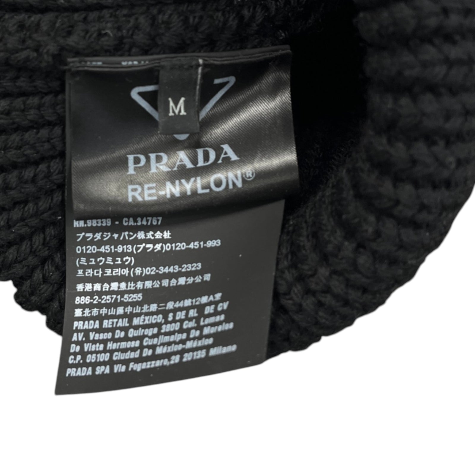 Men's Plaque Logo Pouch Hat Black Size M - Photo 5