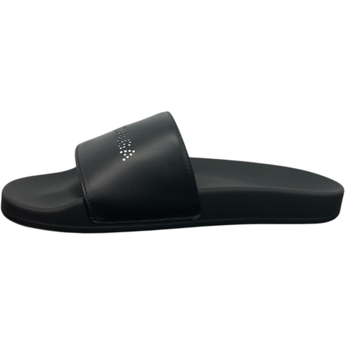 Women's Rhinestone Logo Pool Slides Black Size UK 7 / EU 40 - Photo 2