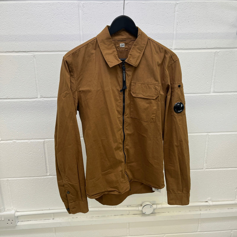 Men's Lens Logo OverShirt Brown Size S