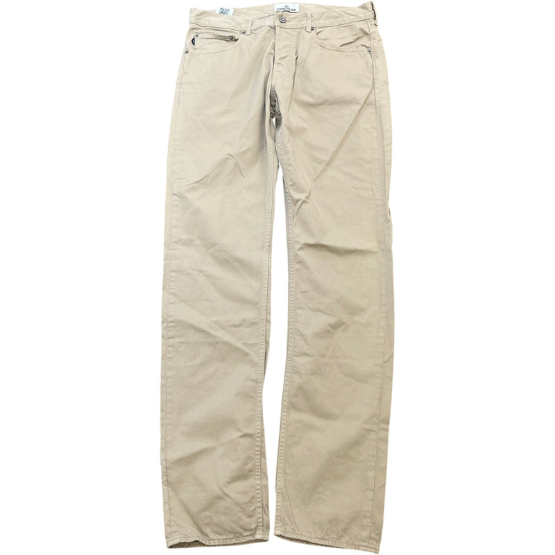 Men's Applique Logo RE-T Fit Cargos Beige Size M / W32