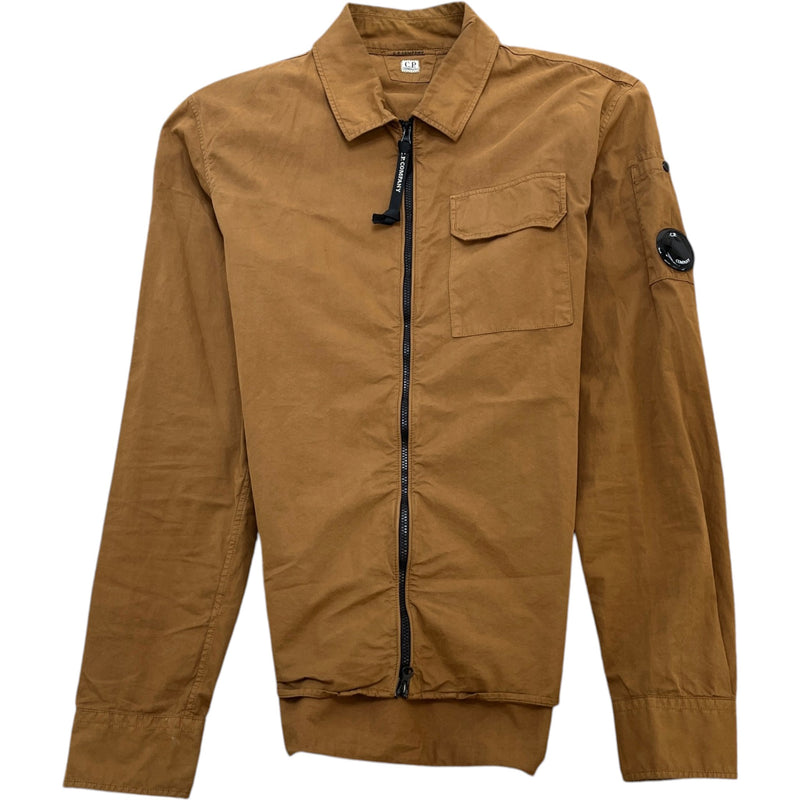 Men's Lens Logo OverShirt Brown Size S