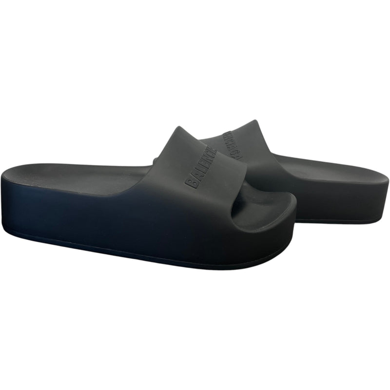Women's Chunky Platform Slides Black Size UK 7 / EU 40