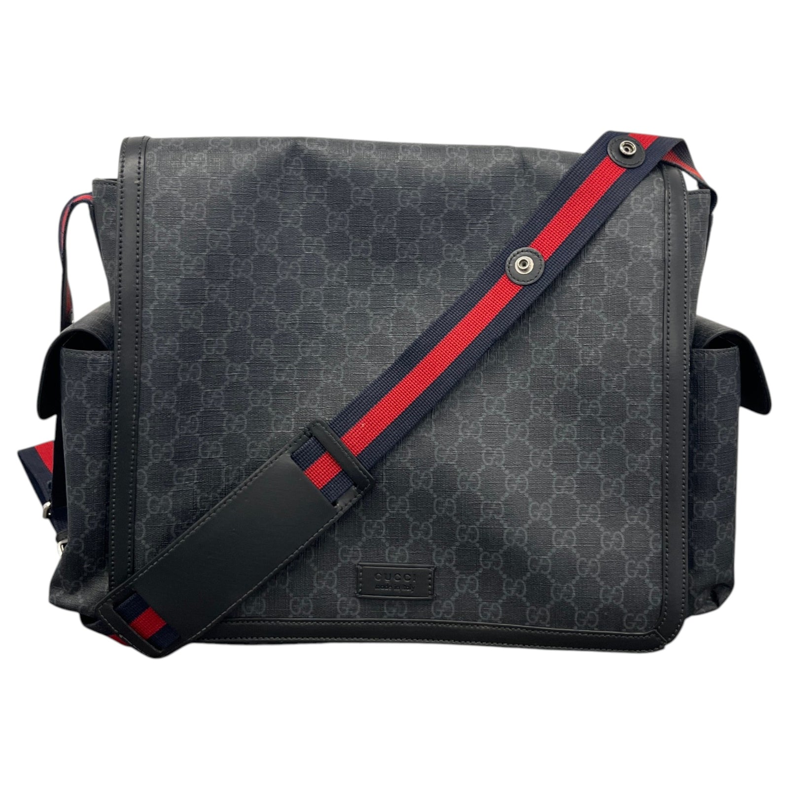 Women's GG Supreme Large Changing Bag Black - Photo 4