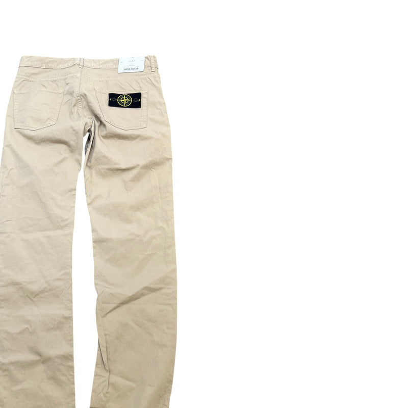Men's Applique Logo RE-T Fit Cargos Beige Size M / W32