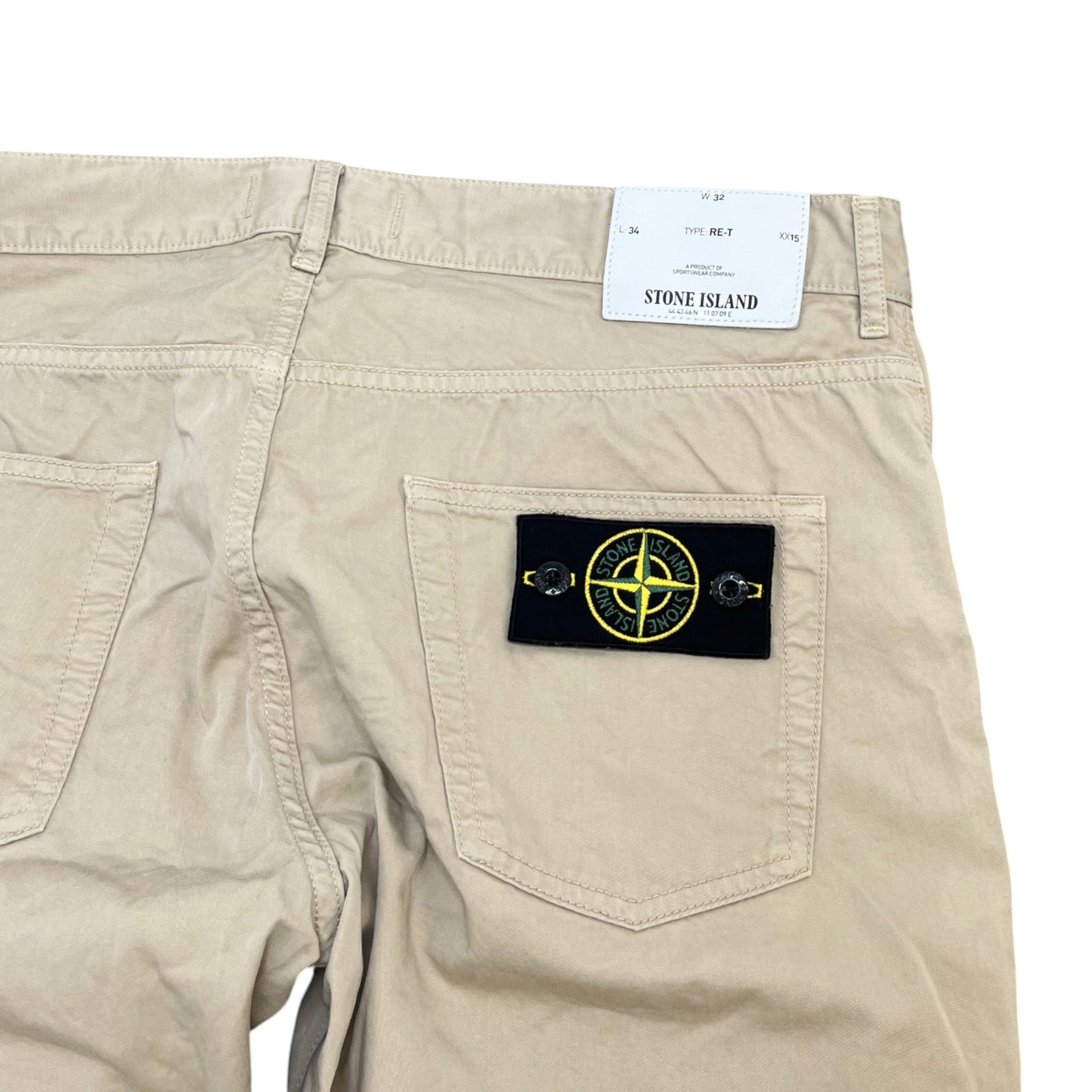 Men's Applique Logo RE-T Fit Cargos Beige Size M / W32 - Photo 6