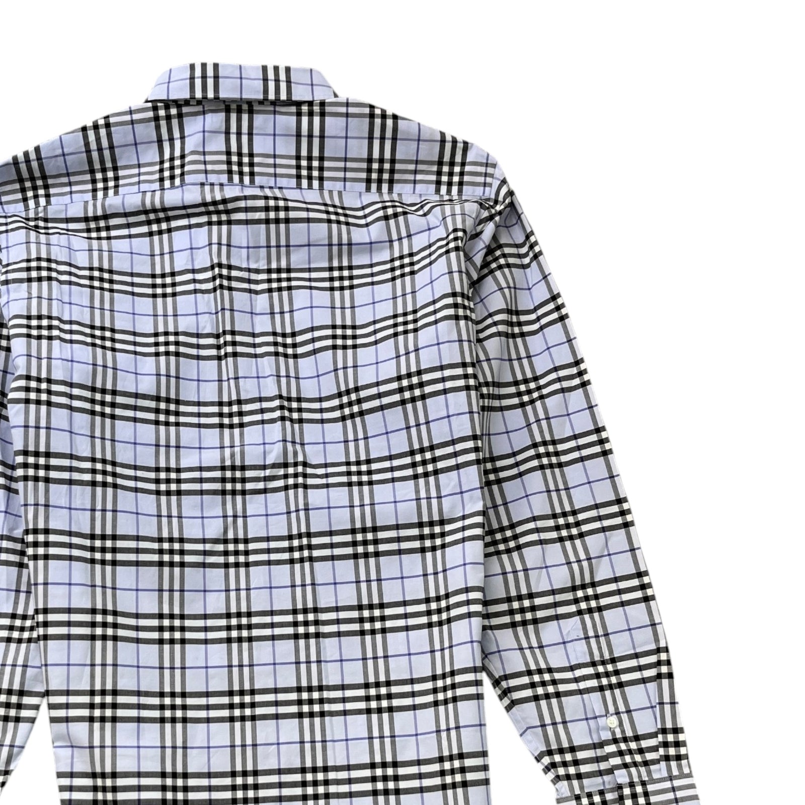 Men's Checkered Long Sleeve Shirt Blue Size L - Photo 4