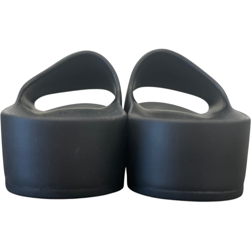 Women's Chunky Platform Slides Black Size UK 7 / EU 40