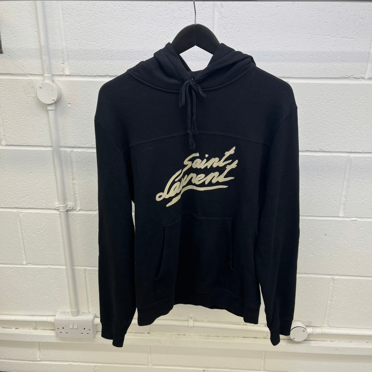 Men's Signature Logo Hoodie Black Size M - Photo 7