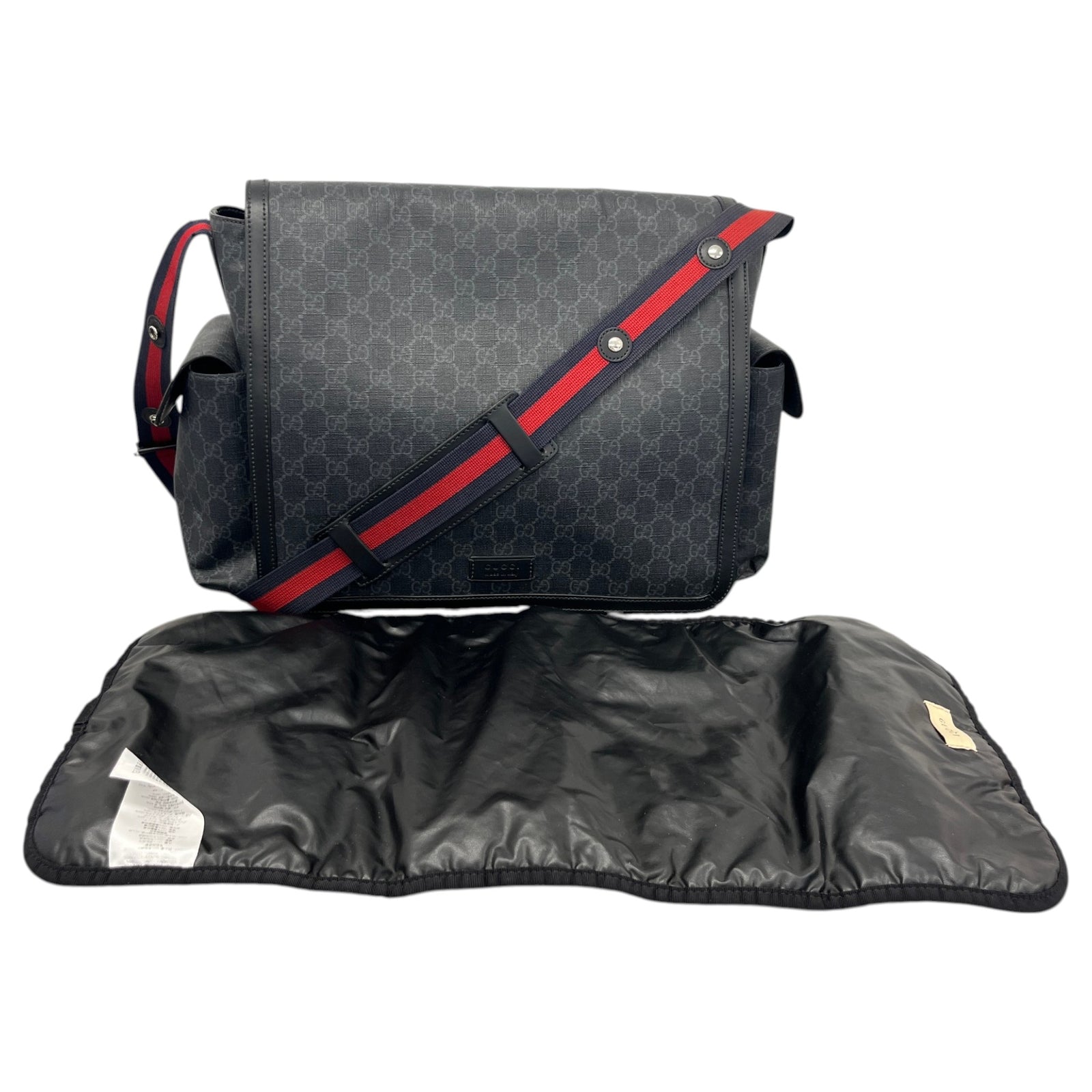 Women's GG Supreme Large Changing Bag Black - Photo 1