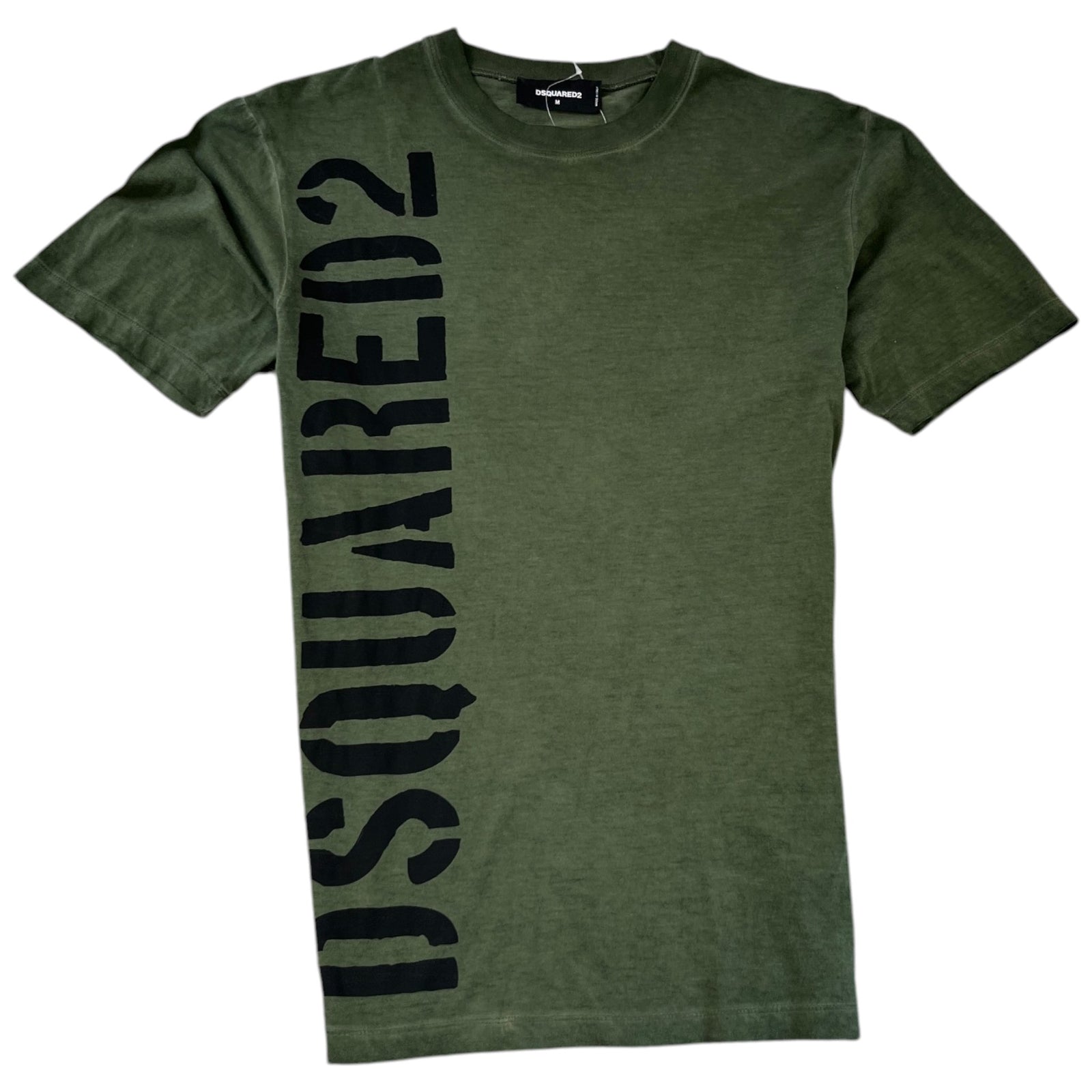 Men's Logo Print T-Shirt Green Size M - Photo 1