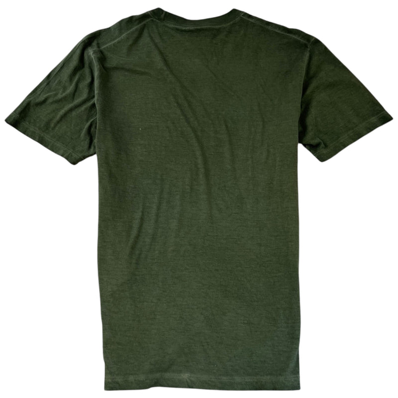 Men's Logo Print T-Shirt Green Size M