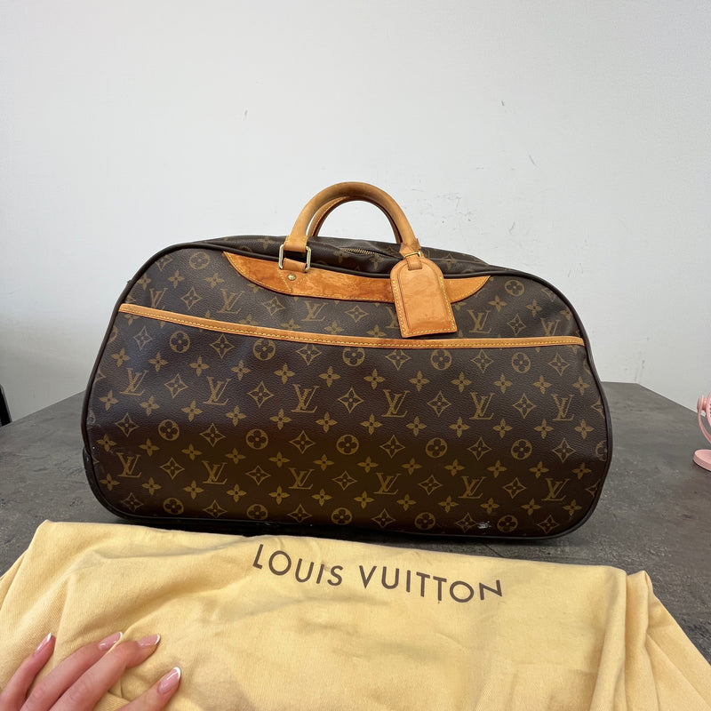 Men's Monogram Eole Rolling Duffle Suitcase Brown