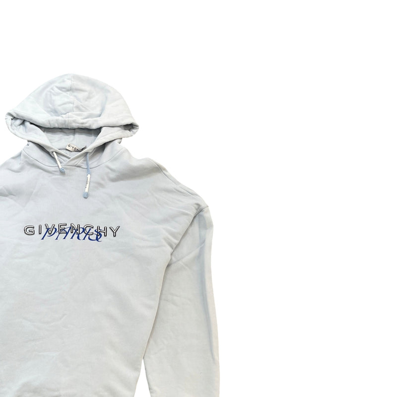 Men's Signature Script Logo Hoodie Blue Size XXL