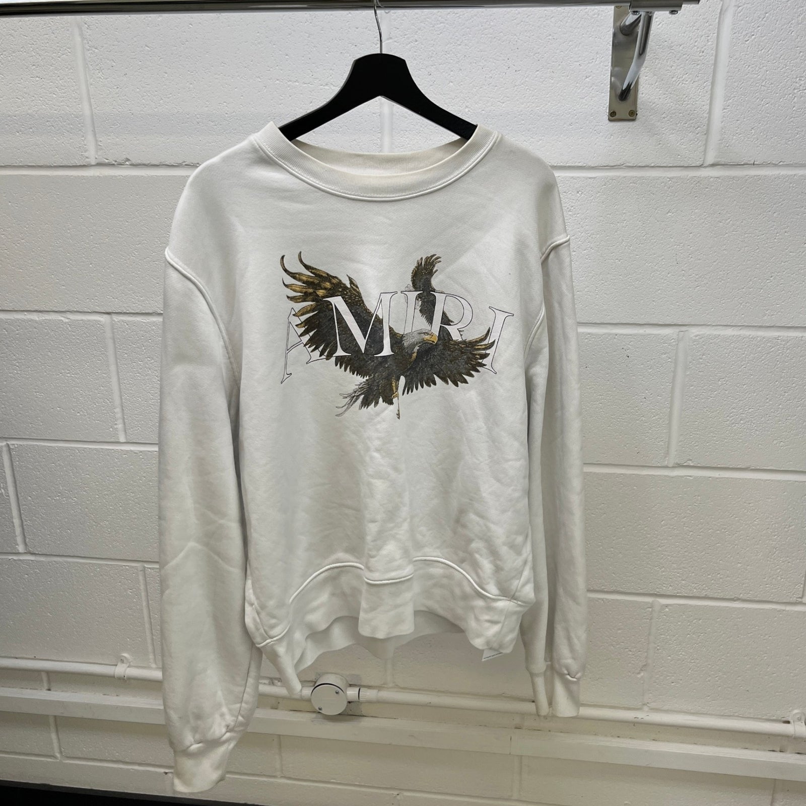 Men's Logo Print Sweatshirt White Size M - Photo 7