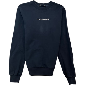 Men's Embroidered Logo Sweatshirt Navy Size M