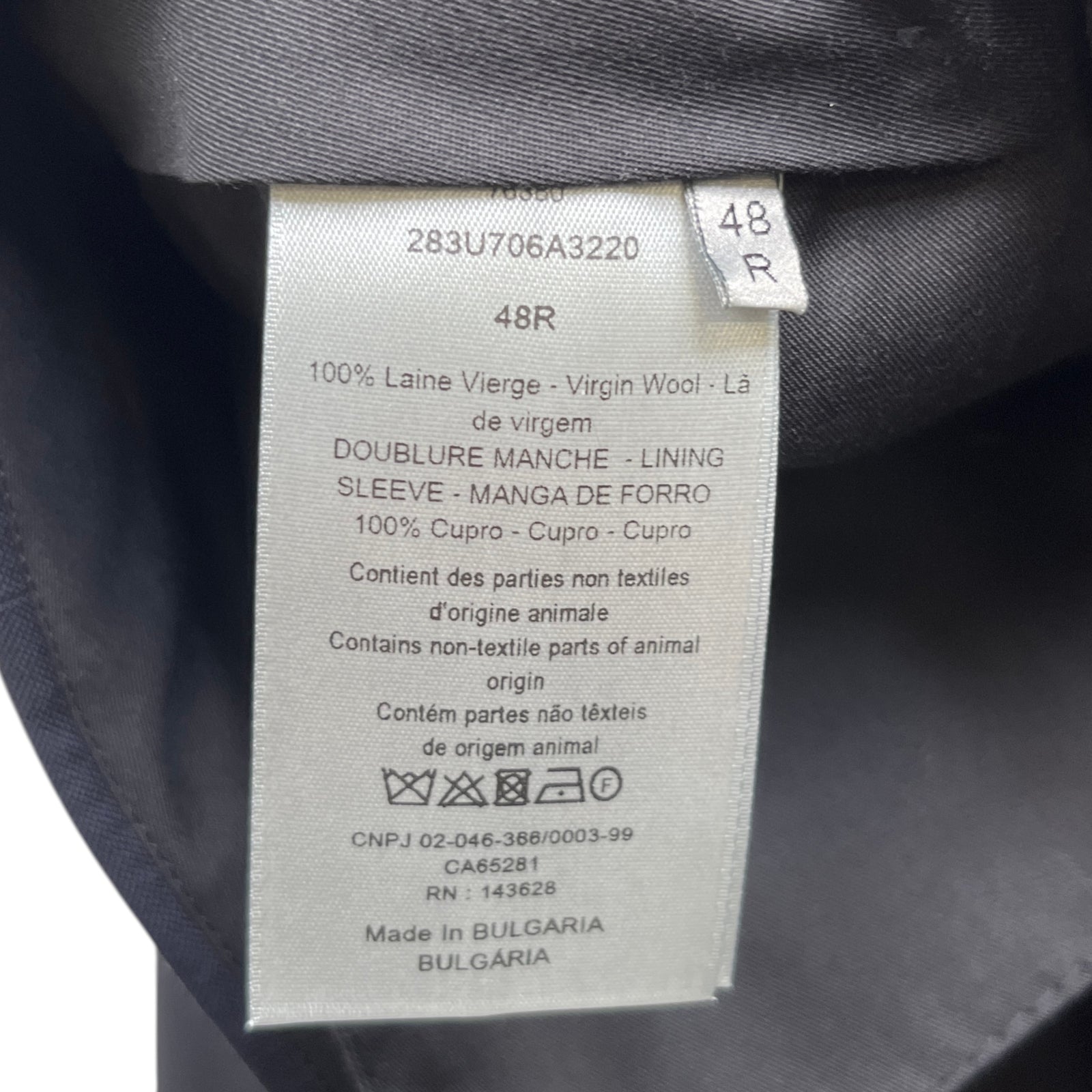 Men's Plain Suit Navy Size 48R - Photo 11