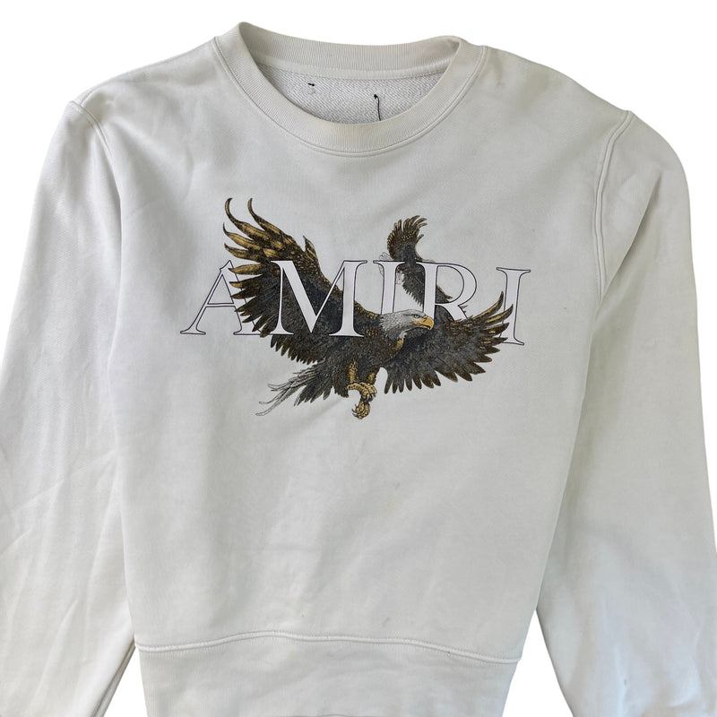 Men's Logo Print Sweatshirt White Size M