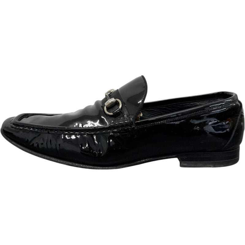 Men's Patent Horsebit Loafers Black Size UK 9 / EU 43