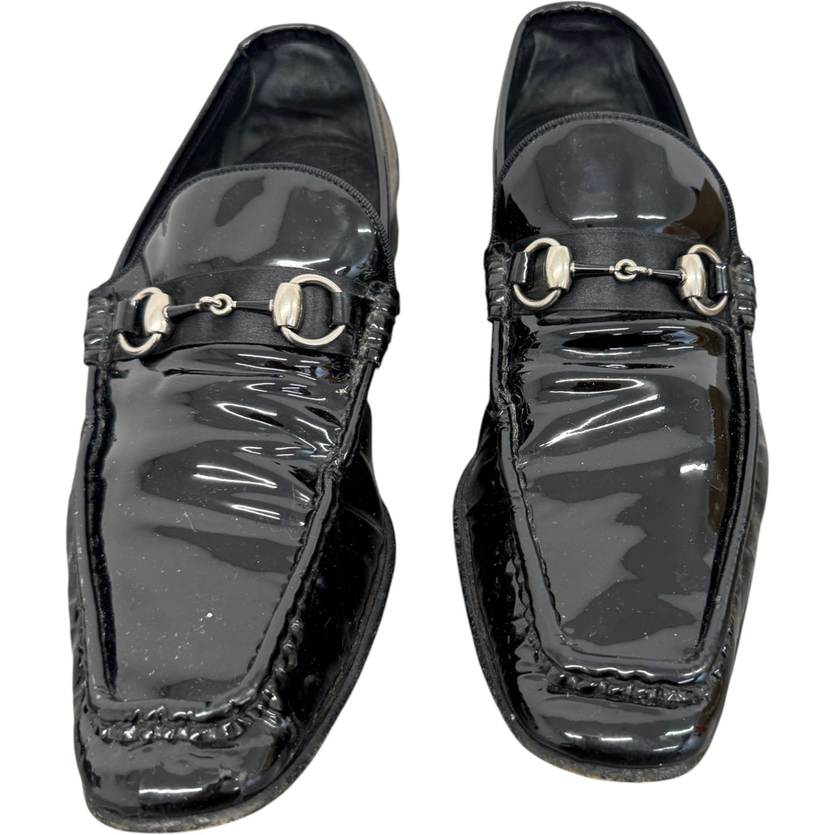 Men's Patent Horsebit Loafers Black Size UK 9 / EU 43 - Photo 6