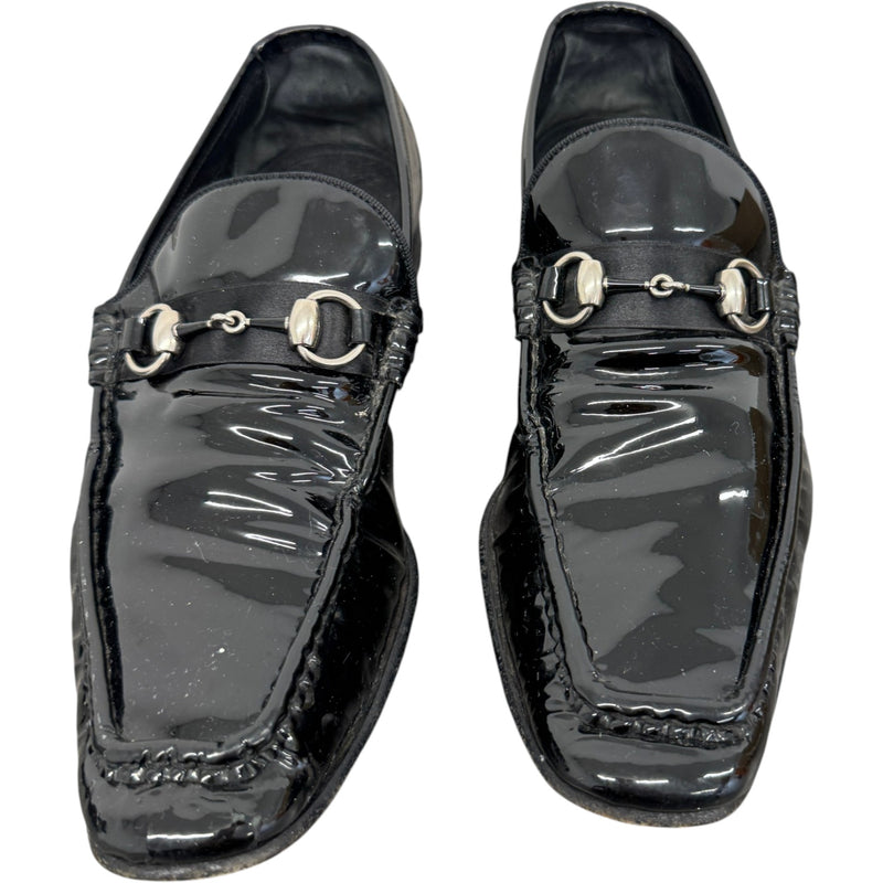 Men's Patent Horsebit Loafers Black Size UK 9 / EU 43