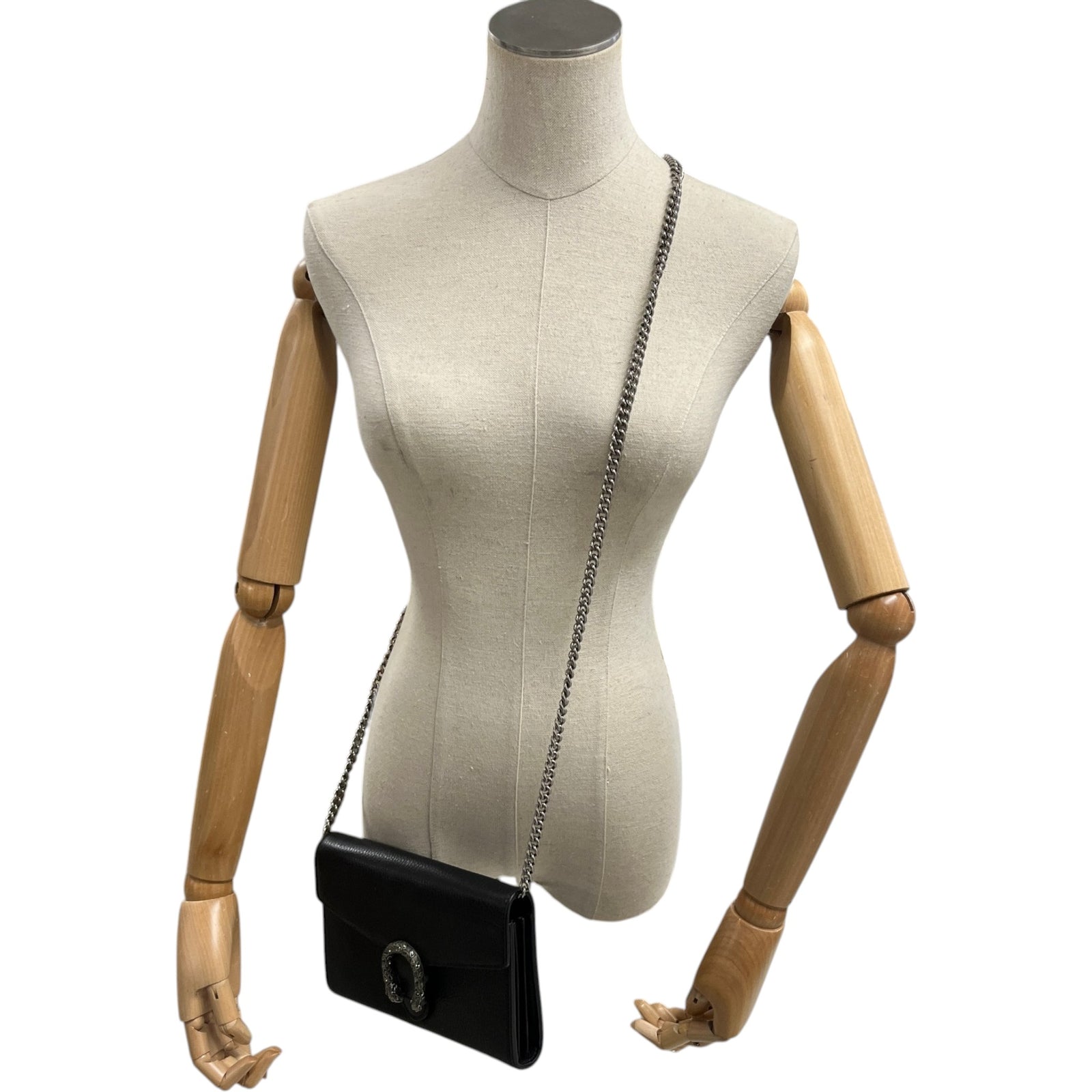 Women's Dionysus Wallet On Chain Handbag Black - Photo 2