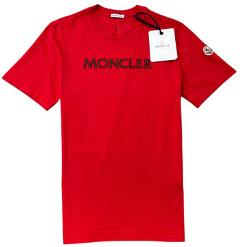 Men's SS Logo Print T-Shirt Red Size M