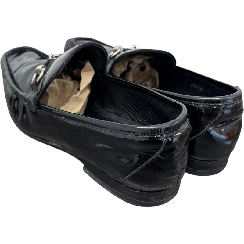 Men's Patent Horsebit Loafers Black Size UK 9 / EU 43
