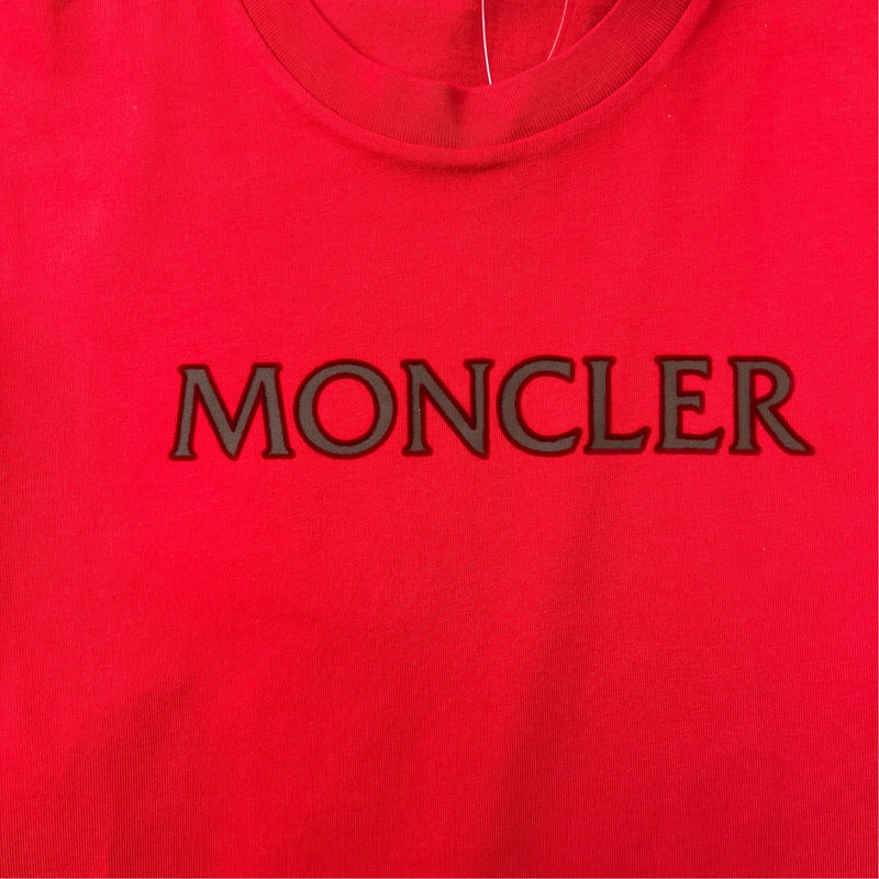 Men's SS Logo Print T-Shirt Red Size M
