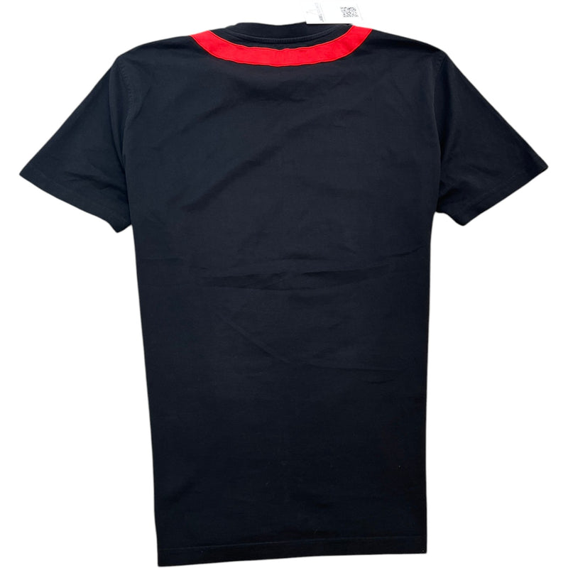 Men's Embroidered Star T-Shirt Black Size XL