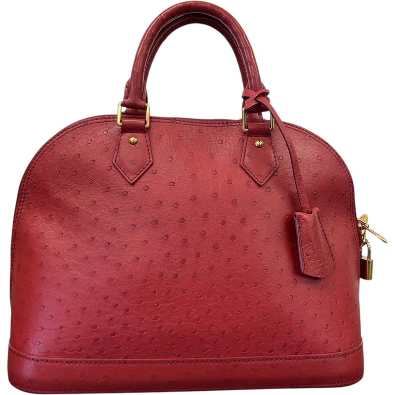 Women's Ostrich Alma Pm Bag Red